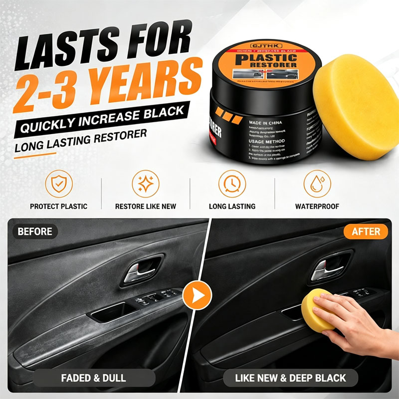 Leather Cleaner Interior - Auto-Kunststoff-Restaurator, wieder zum Schwarz, glänzend, Auto-Innenraum-Leder-