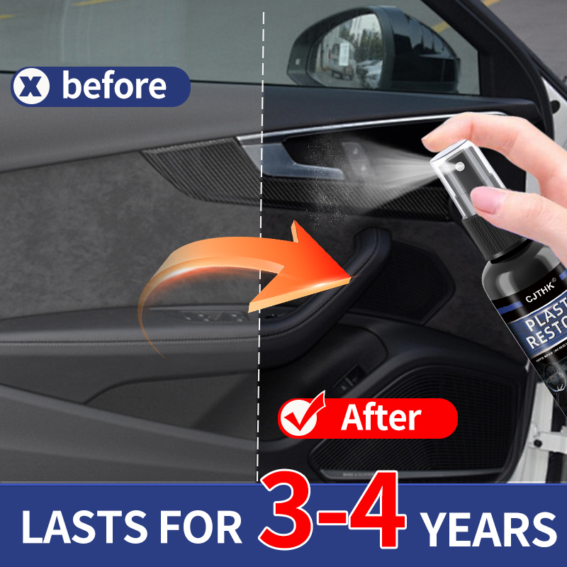 Leather Cleaner Interior - Kunststoff-Restaurator für Autos, wieder schwarz glänzend,